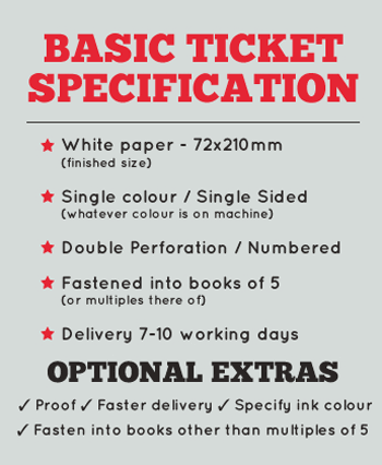 Raffle Ticket Specifications